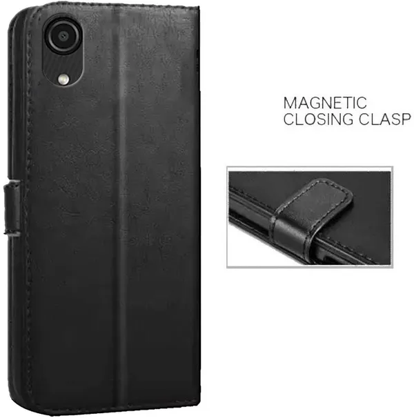 Black_Artificial_Leather_Samsung_Galaxy_A03_Core_Back_Cover