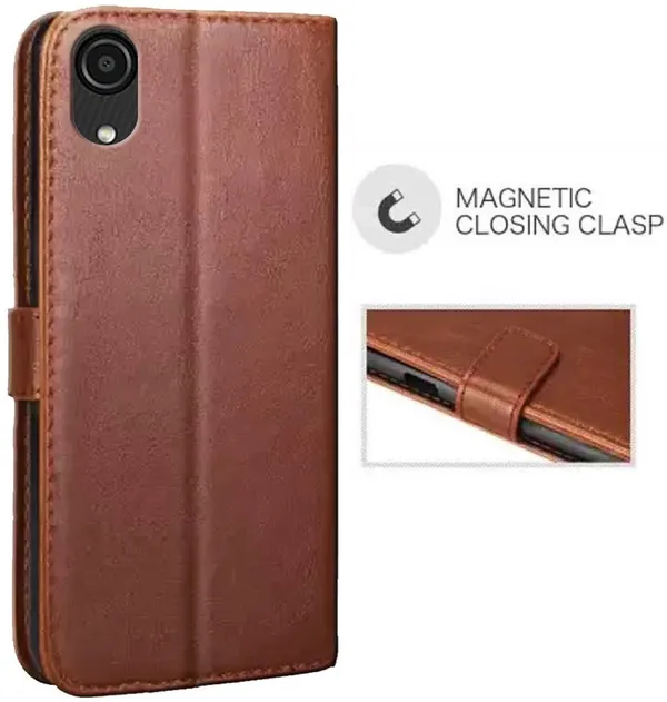 Brown_Artificial_Leather_Samsung_Galaxy_A03_Core_Back_Cover