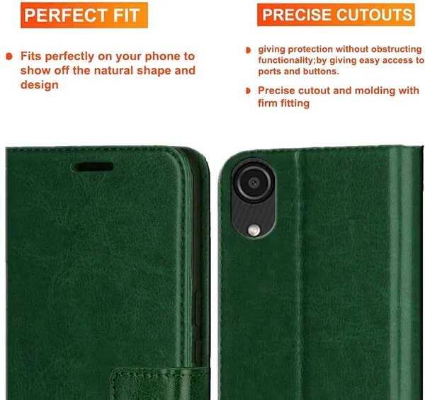 Green_Artificial_Leather_Samsung_Galaxy_A03_Core_Back_Cover