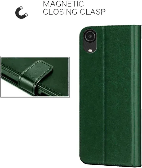 Green_Artificial_Leather_Samsung_Galaxy_A03_Core_Back_Cover