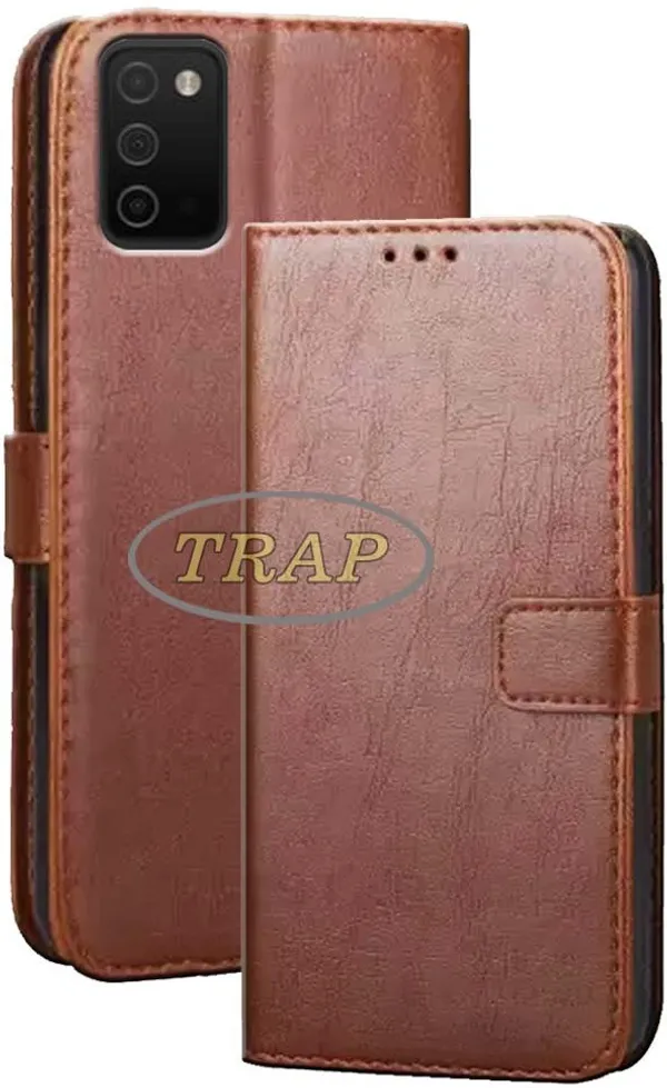 Brown_Artificial_Leather_Samsung_Galaxy_A03S_Back_Cover
