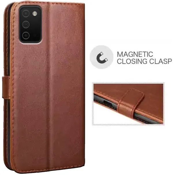 Brown_Artificial_Leather_Samsung_Galaxy_A03S_Back_Cover