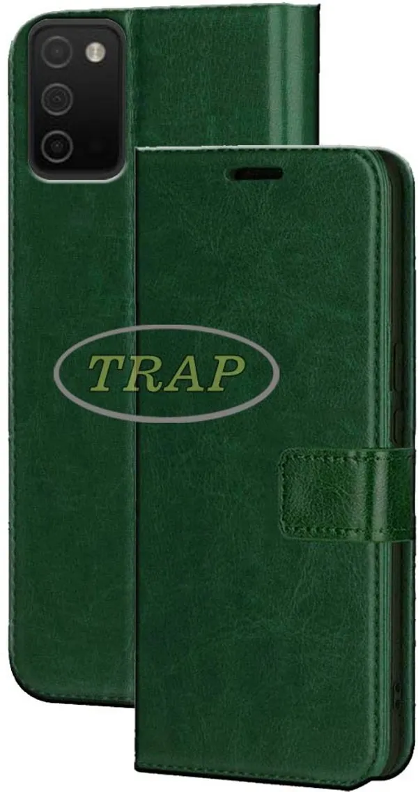 Green_Artificial_Leather_Samsung_Galaxy_A03S_Back_Cover