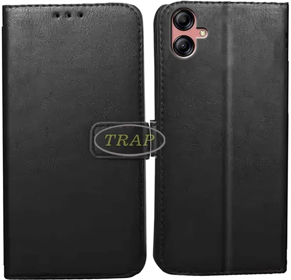 Black_Artificial_Leather_Samsung_A04E_Back_Cover