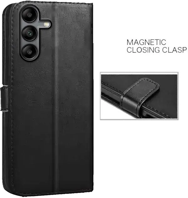 Black_Artificial_Leather_Samsung_A04S_Back_Cover