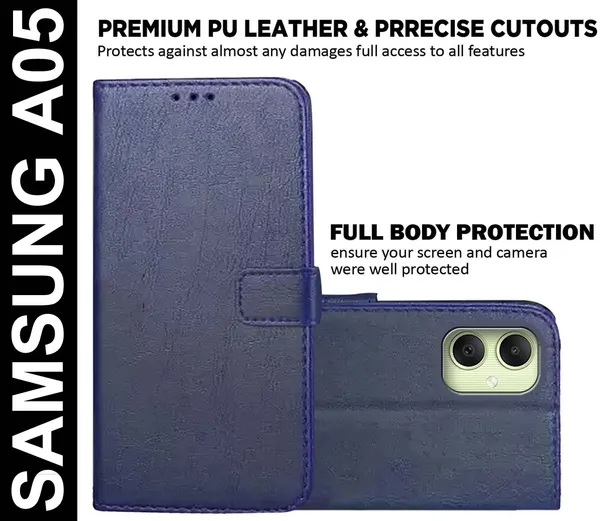 Blue_Artificial_Leather_Samsung_A05_Back_Cover