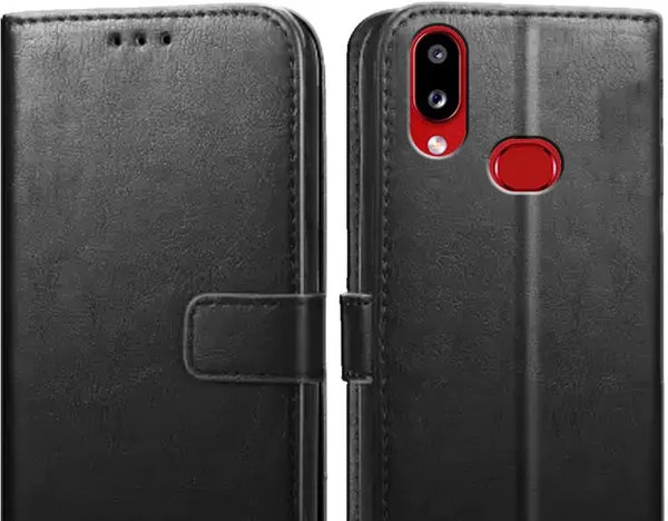 Black_Leather_Samsung_Galaxy_A10S_Flip_Cover