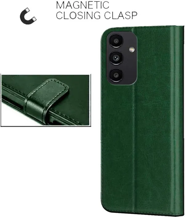 Green_Artificial_Leather_Samsung_Galaxy_A13_5G_Back_Cover