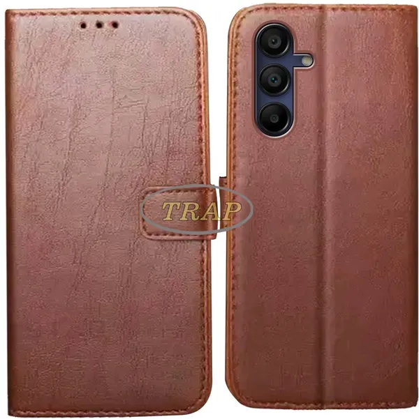 Brown_Artificial_Leather_Samsung_A15_5G_Back_Cover