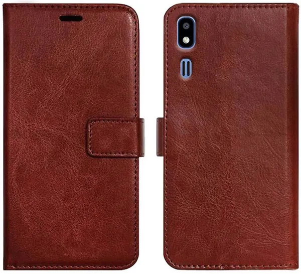 Brown_Artificial_Leather_Samsung_Galaxy_A2_Core_Wallet_Case_Cover