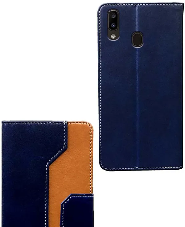 Multicolor_Artificial_Leather_Samsung_Galaxy_A20_Flip_Cover