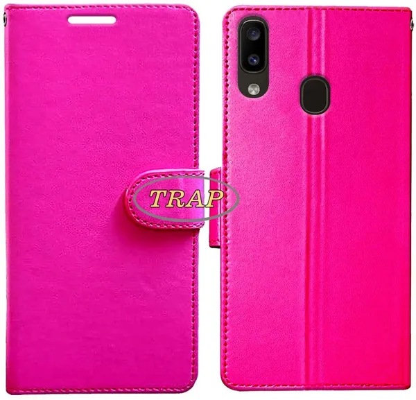 Pink_Artificial_Leather_Samsung_Galaxy_A20_Back_Cover