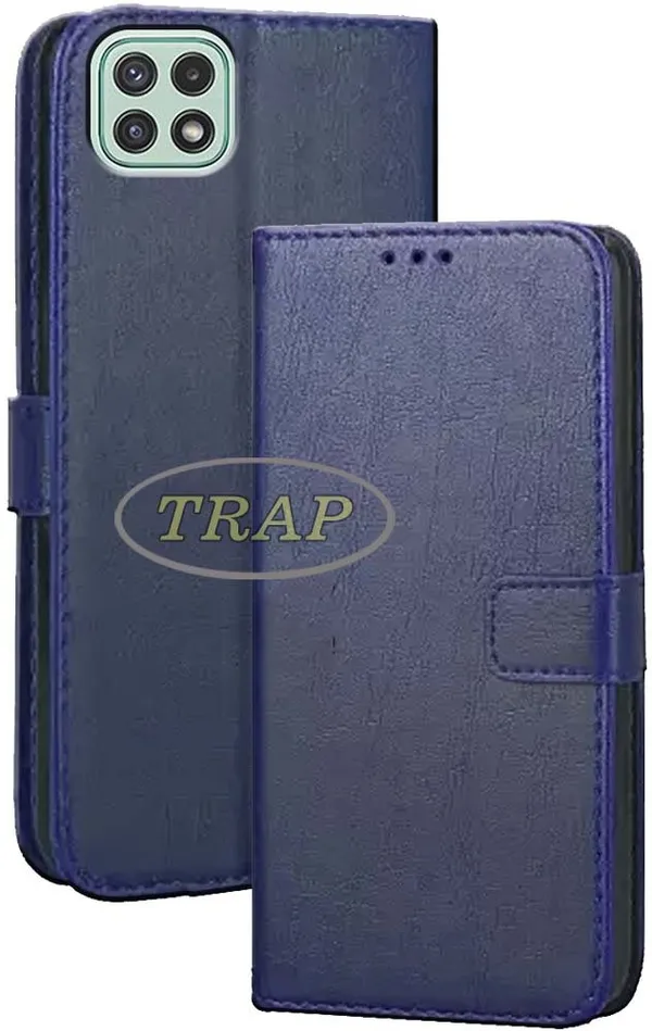 Blue_Artificial_Leather_Samsung_Galaxy_A22_5G_Back_Cover