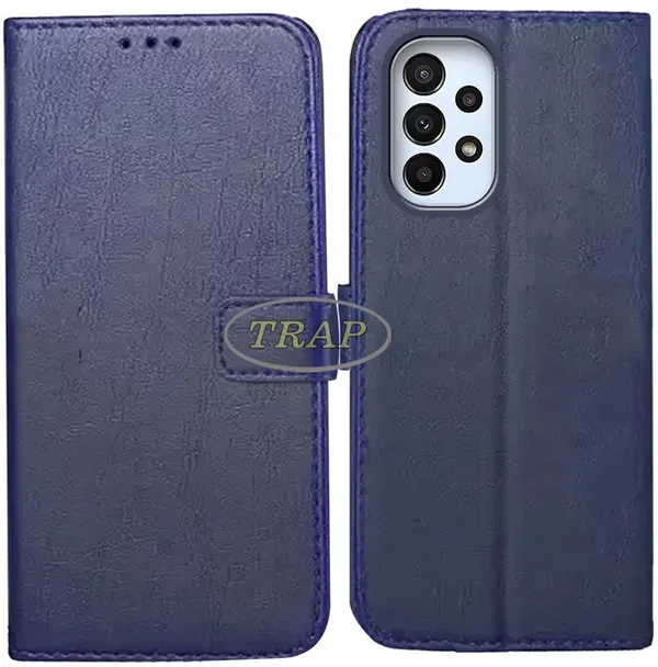 Blue_Artificial_Leather_Samsung_A23_5G_Back_Cover