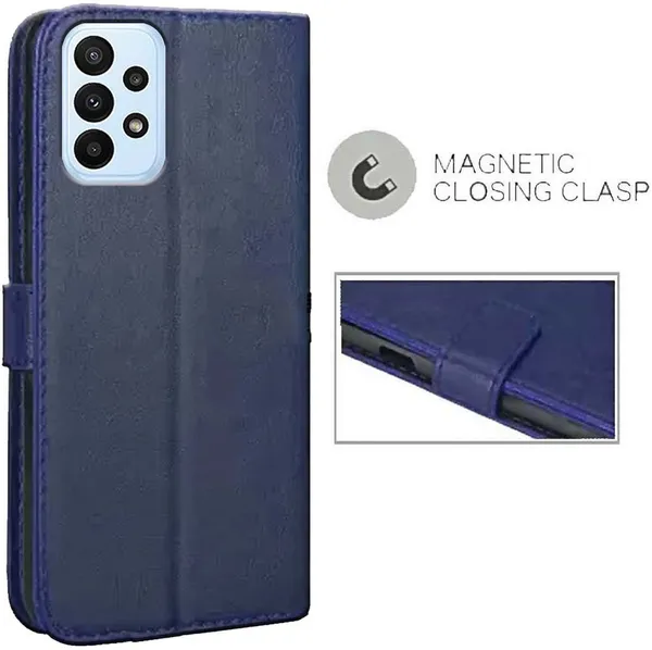 Blue_Artificial_Leather_Samsung_A23_Back_Cover