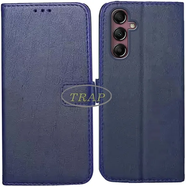 Blue_Artificial_Leather_Samsung_A24_Flip_Cover