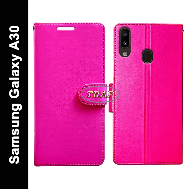 Pink_Artificial_Leather_Samsung_Galaxy_A30_Back_Cover