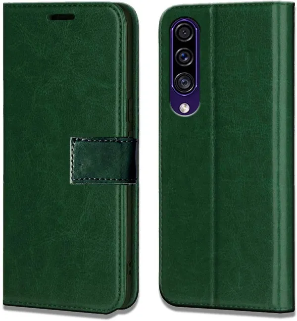 Green_Leather_Samsung_Galaxy_A30S_Flip_Cover