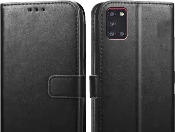 Black_Leather_Samsung_Galaxy_A31_Flip_Cover
