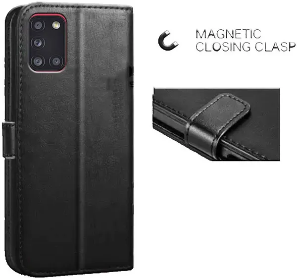 Black_Leather_Samsung_Galaxy_A31_Flip_Cover