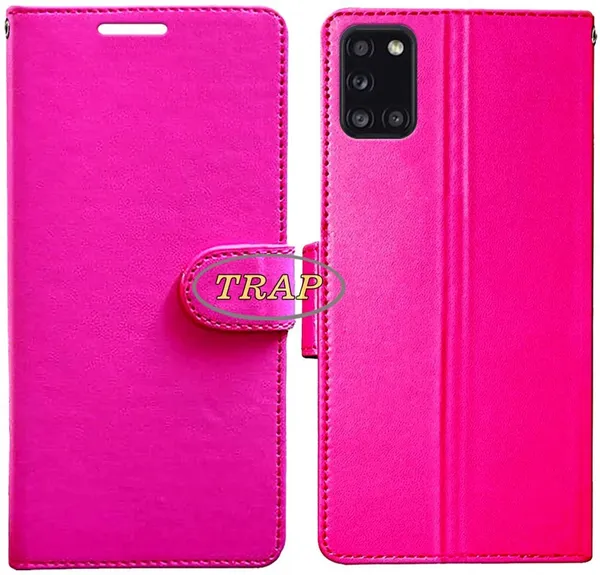 Pink_Artificial_Leather_Samsung_Galaxy_A31_Back_Cover