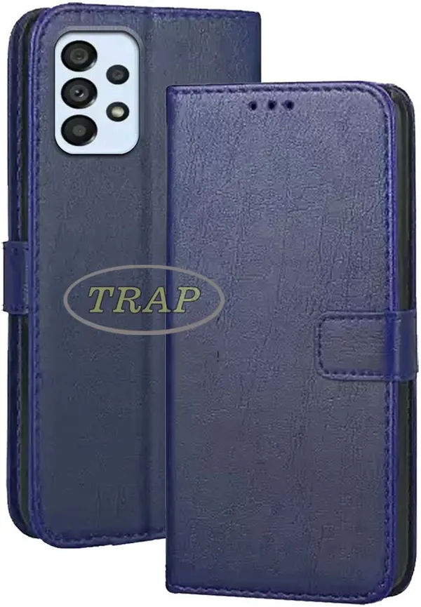 Blue_Artificial_Leather_Samsung_A33_5G_Back_Cover