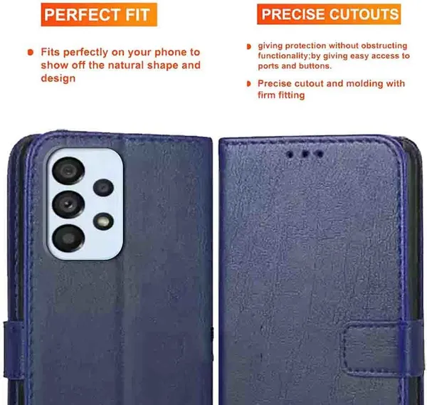 Blue_Artificial_Leather_Samsung_A33_5G_Back_Cover