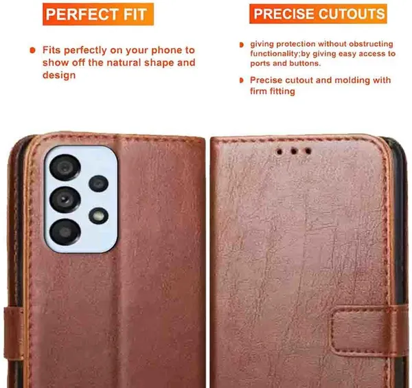 Brown_Artificial_Leather_Samsung_A33_5G_Back_Cover