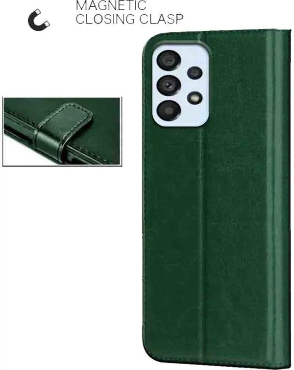 Green_Artificial_Leather_Samsung_A33_5G_Back_Cover