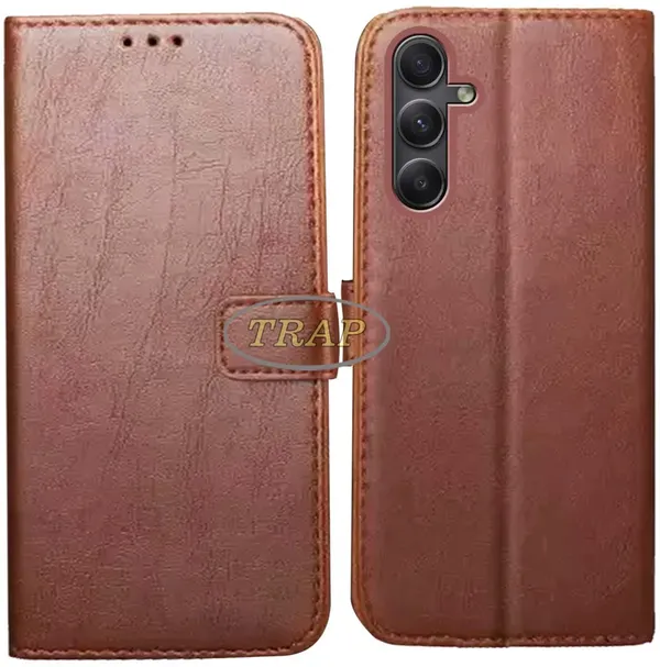 Brown_Artificial_Leather_Samsung_A34_5G_Back_Cover