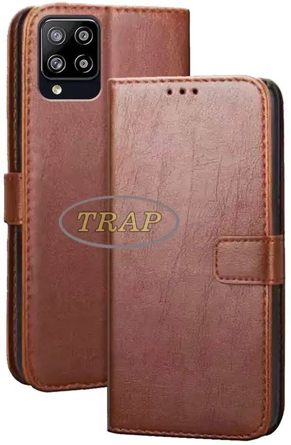 Brown_Artificial_Leather_Samsung_Galaxy_A42_5G_Flip_Cover