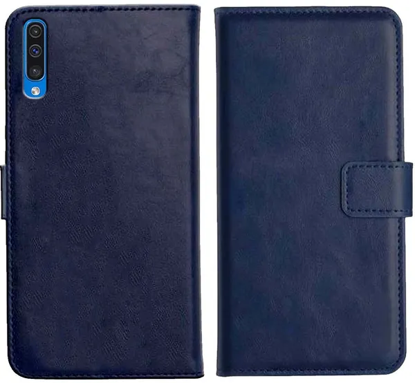 Blue_Leather_Samsung_Galaxy_A50_Flip_Cover