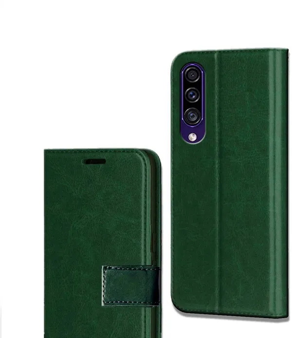 Green_Leather_Samsung_Galaxy_A50_Flip_Cover