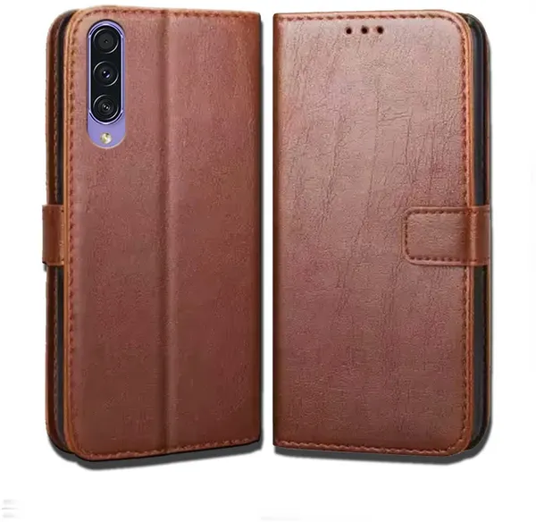 Brown_Artificial_Leather_Samsung_Galaxy_A50S_Flip_Cover