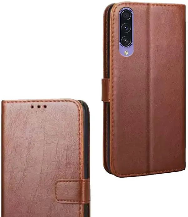 Brown_Artificial_Leather_Samsung_Galaxy_A50S_Flip_Cover