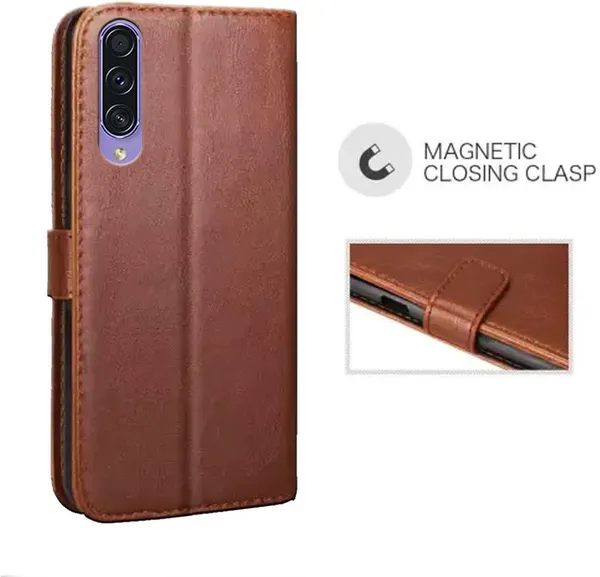 Brown_Artificial_Leather_Samsung_Galaxy_A50S_Flip_Cover