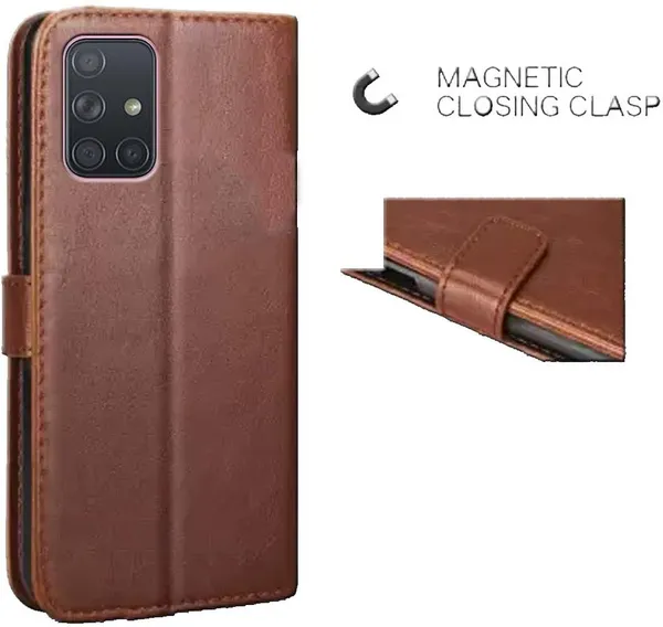 Brown_Leather_Samsung_Galaxy_A51_Flip_Cover