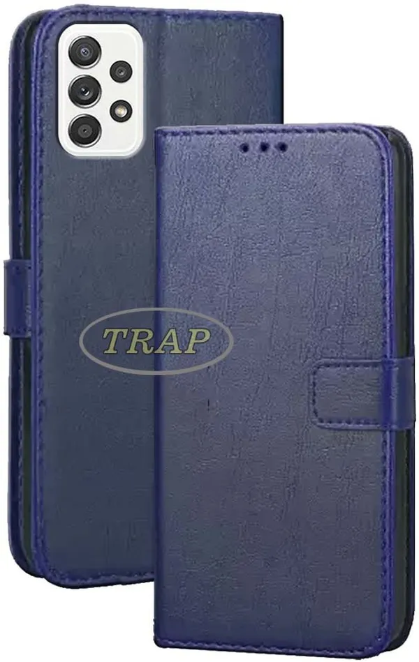 Blue_Artificial_Leather_Samsung_Galaxy_A52_Flip_Cover