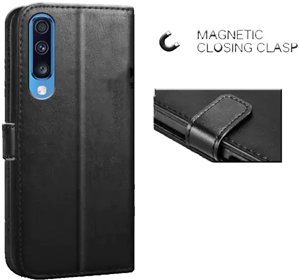 Black_Leather_Samsung_Galaxy_A70_Flip_Cover