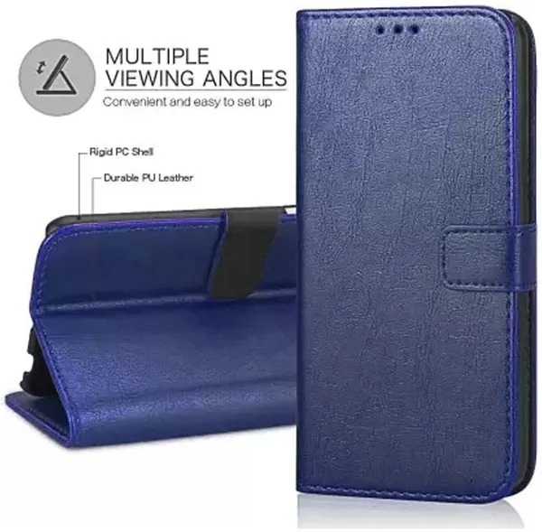 Blue_Leather_Samsung_Galaxy_A70_Flip_Cover