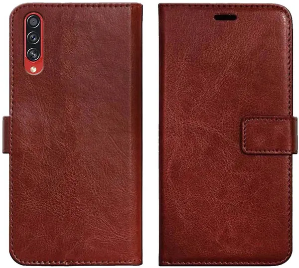 Brown_Leather_Samsung_Galaxy_A70S_Flip_Cover
