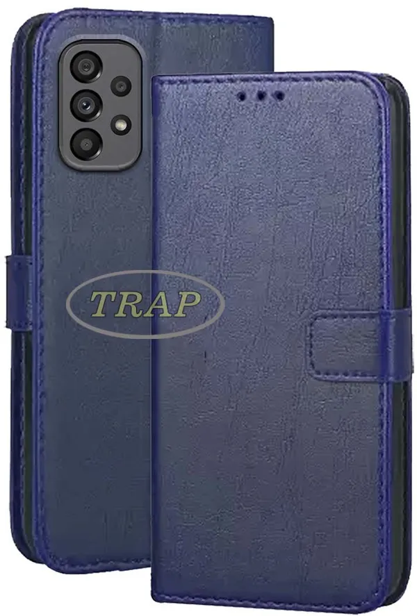 Blue_Artificial_Leather_Samsung_A73_5G_Back_Cover