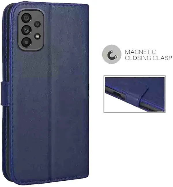 Blue_Artificial_Leather_Samsung_A73_5G_Back_Cover