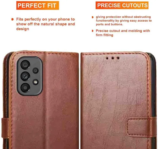 Brown_Artificial_Leather_Samsung_A73_5G_Back_Cover
