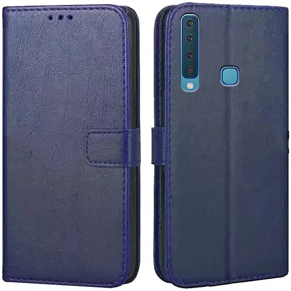 Blue_Artificial_Leather_Samung_Galaxy_A9_(2018)_Flip_Cover