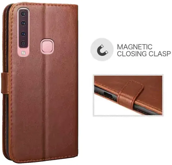 Brown_Artificial_Leather_Samung_Galaxy_A9_(2018)_Flip_Cover