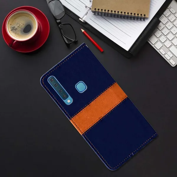 Multicolor_Artificial_Leather_Samsung_Galaxy_A9_(2018)_Flip_Cover
