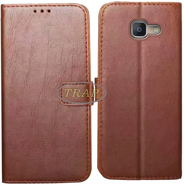 Brown_Artificial_Leather_Samsung_A9_Pro_Back_Cover