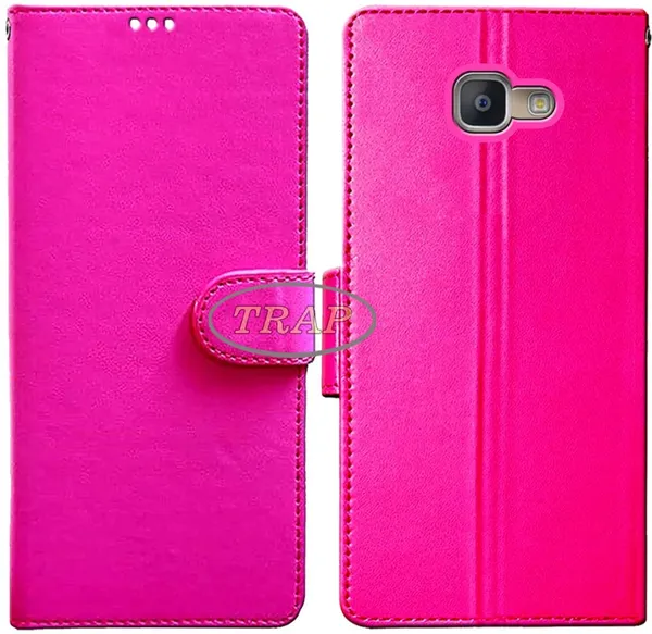 Pink_Artificial_Leather_Samsung_A9_Pro_Back_Cover