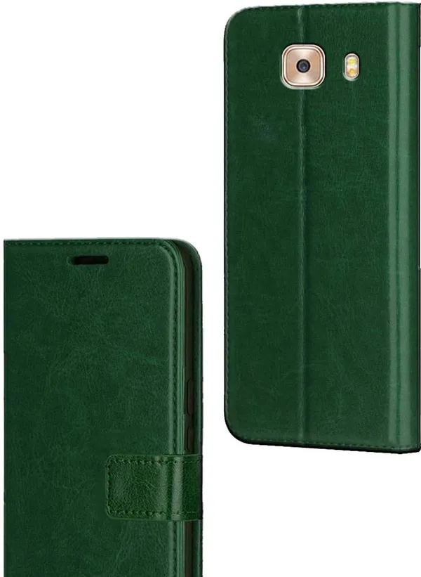 Green_Artificial_Leather_Samsung_Galaxy_C9_Pro_Flip_Cover